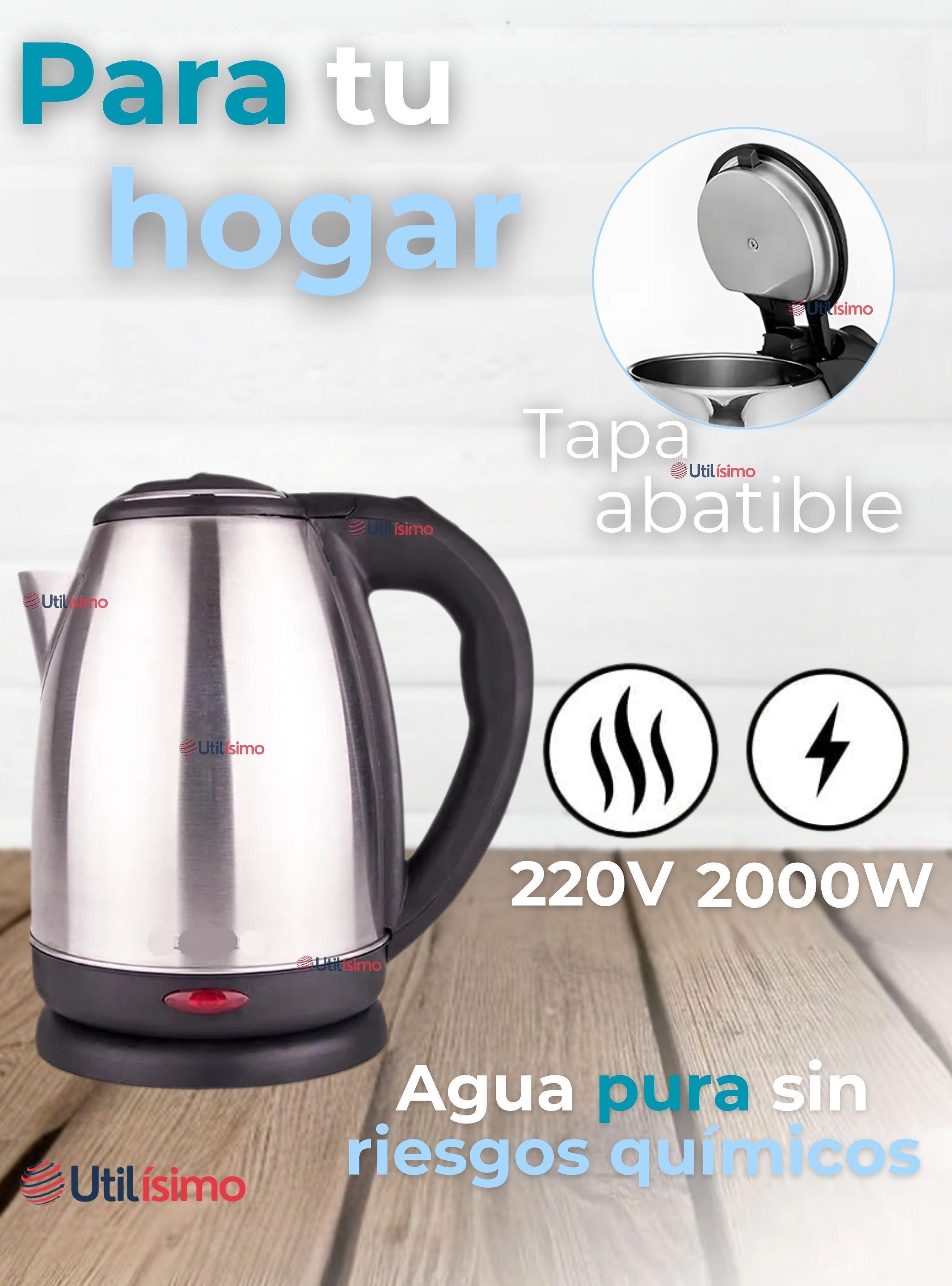Hervidor Eléctrico Térmico 2 Litros 2000W Acero Inoxidable Tetera-5