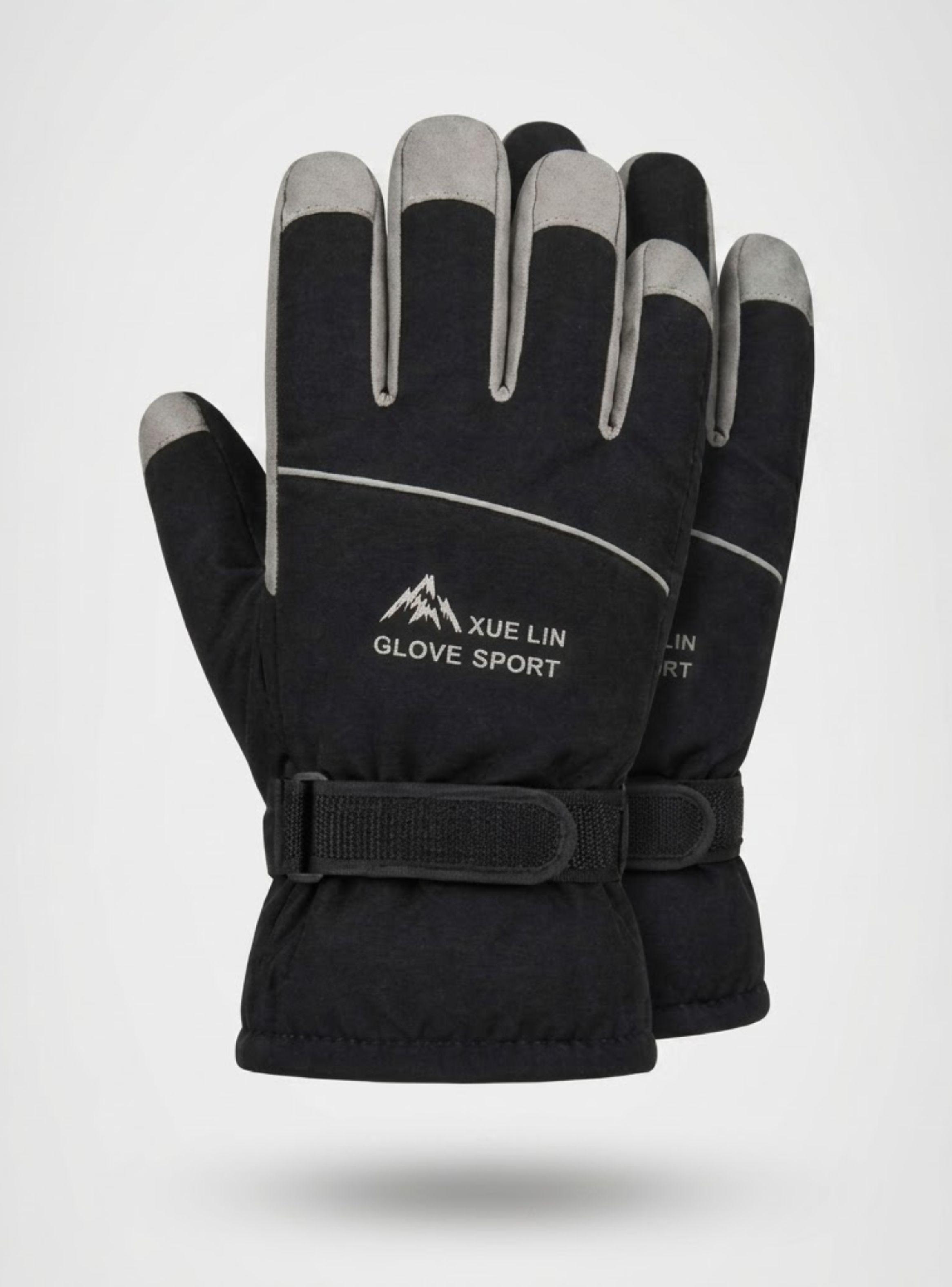 Guantes Para Moto Impermeables Touchscreen Antideslizantes Térmicos Negro -1