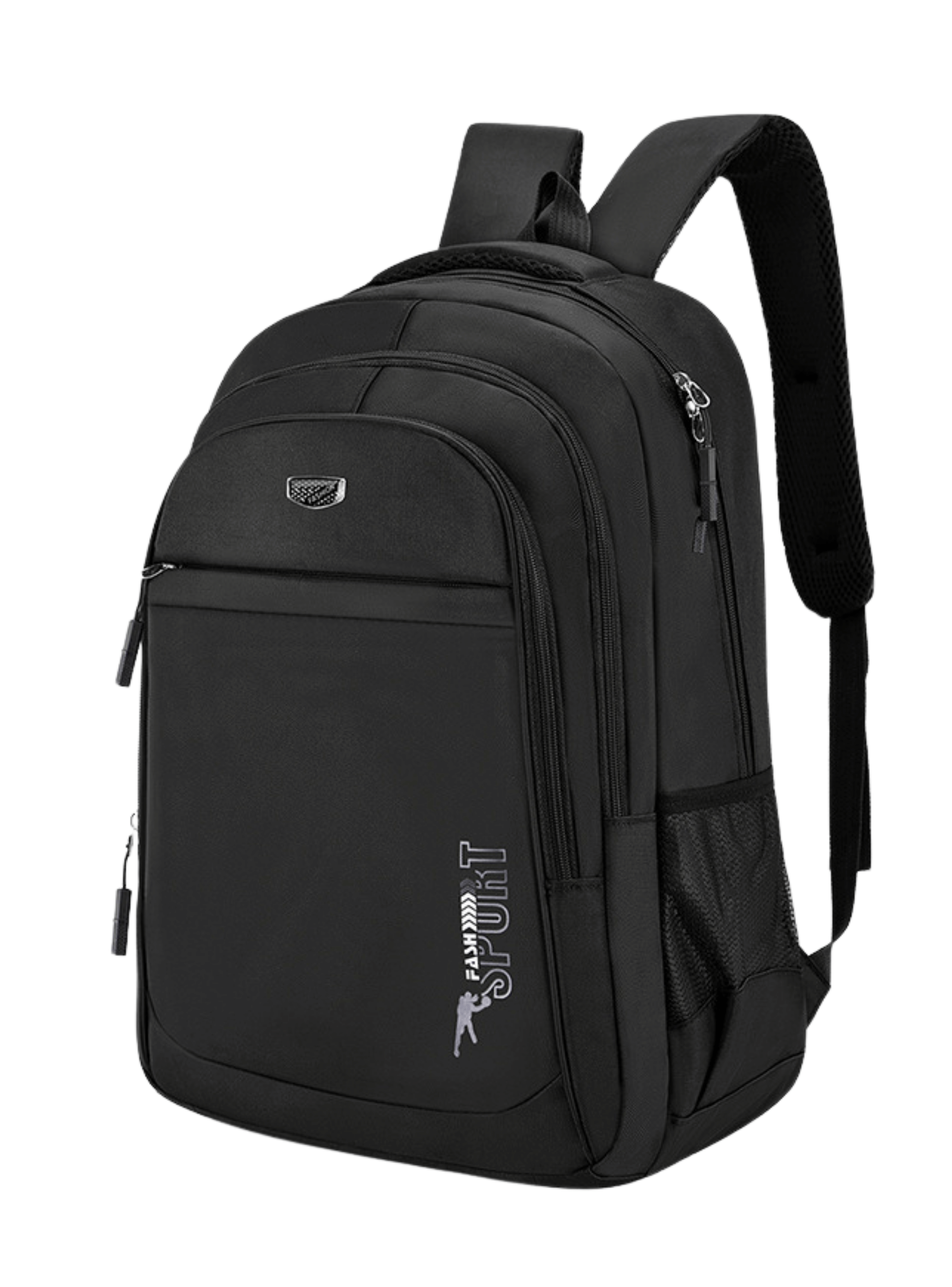 Mochila Escolar Juvenil y Universitario 50cm Diseño Multifuncional Black-0