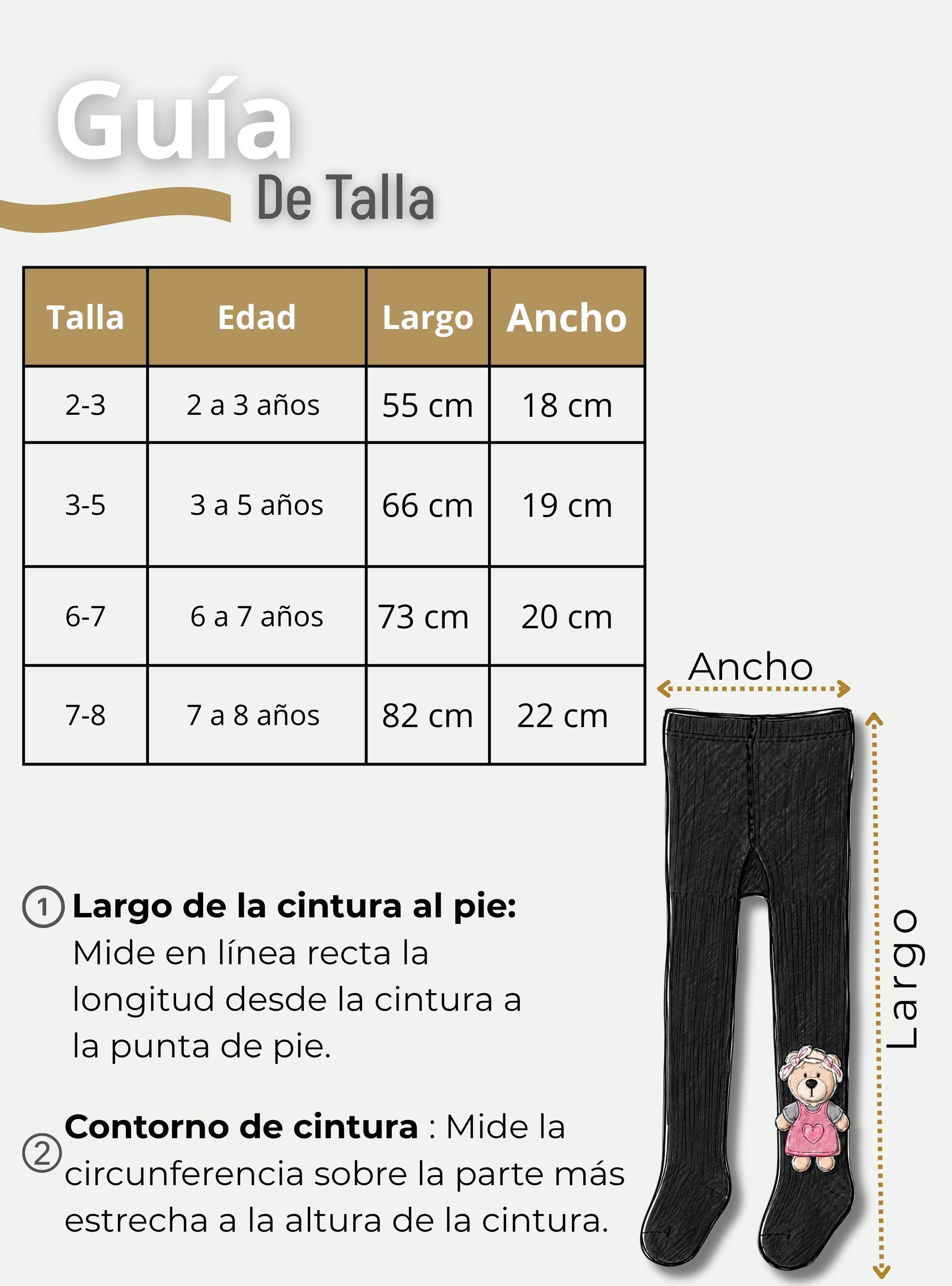 Pack 3 Pantys 3D Osito Tejida Niña Ballerina 78% Algodón Premium Color Surtido-3