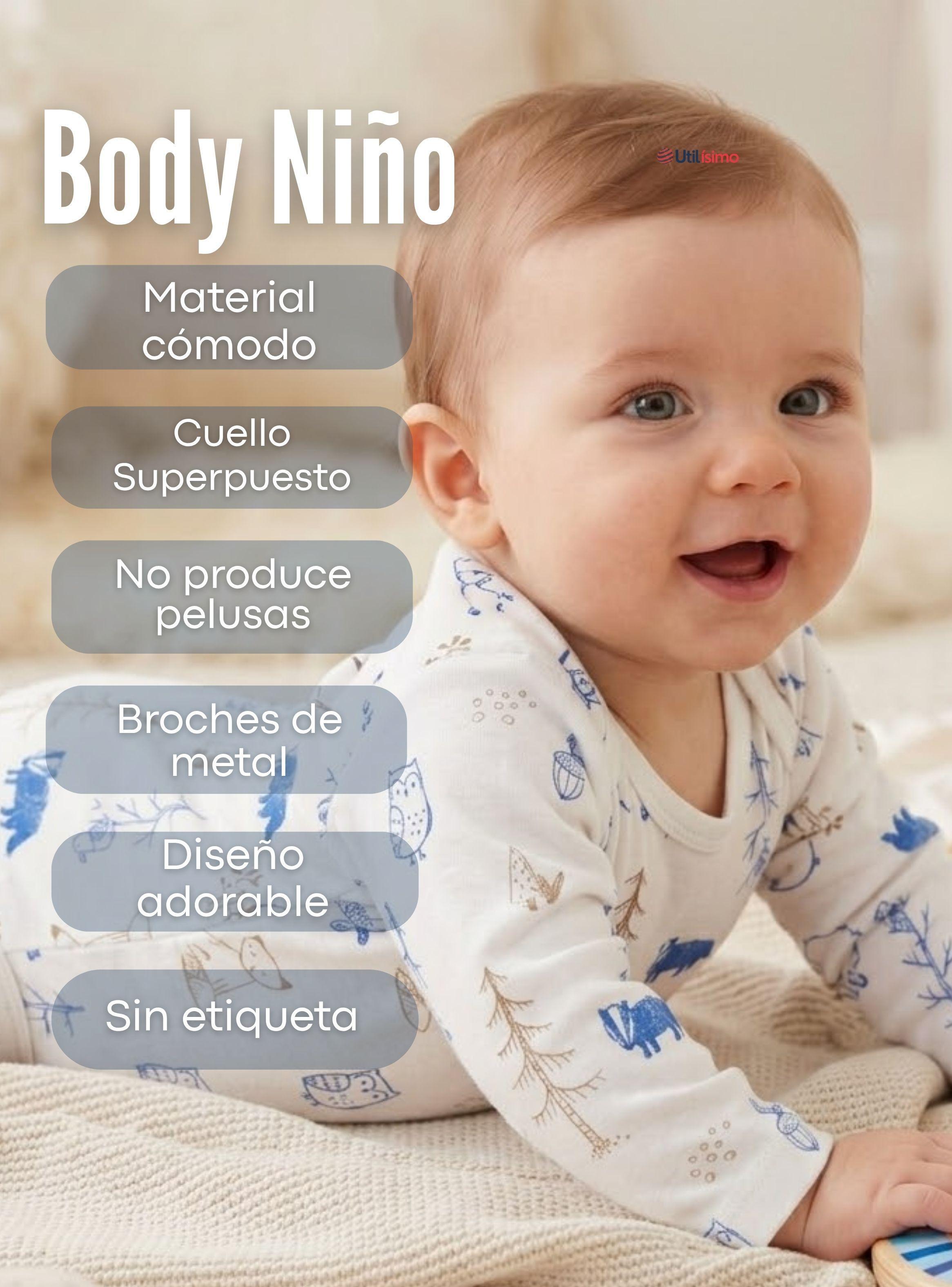 Pack 4 Bodys Manga Larga 100% Algodón Tedmimak Aventure Nature Bebé Niño-4