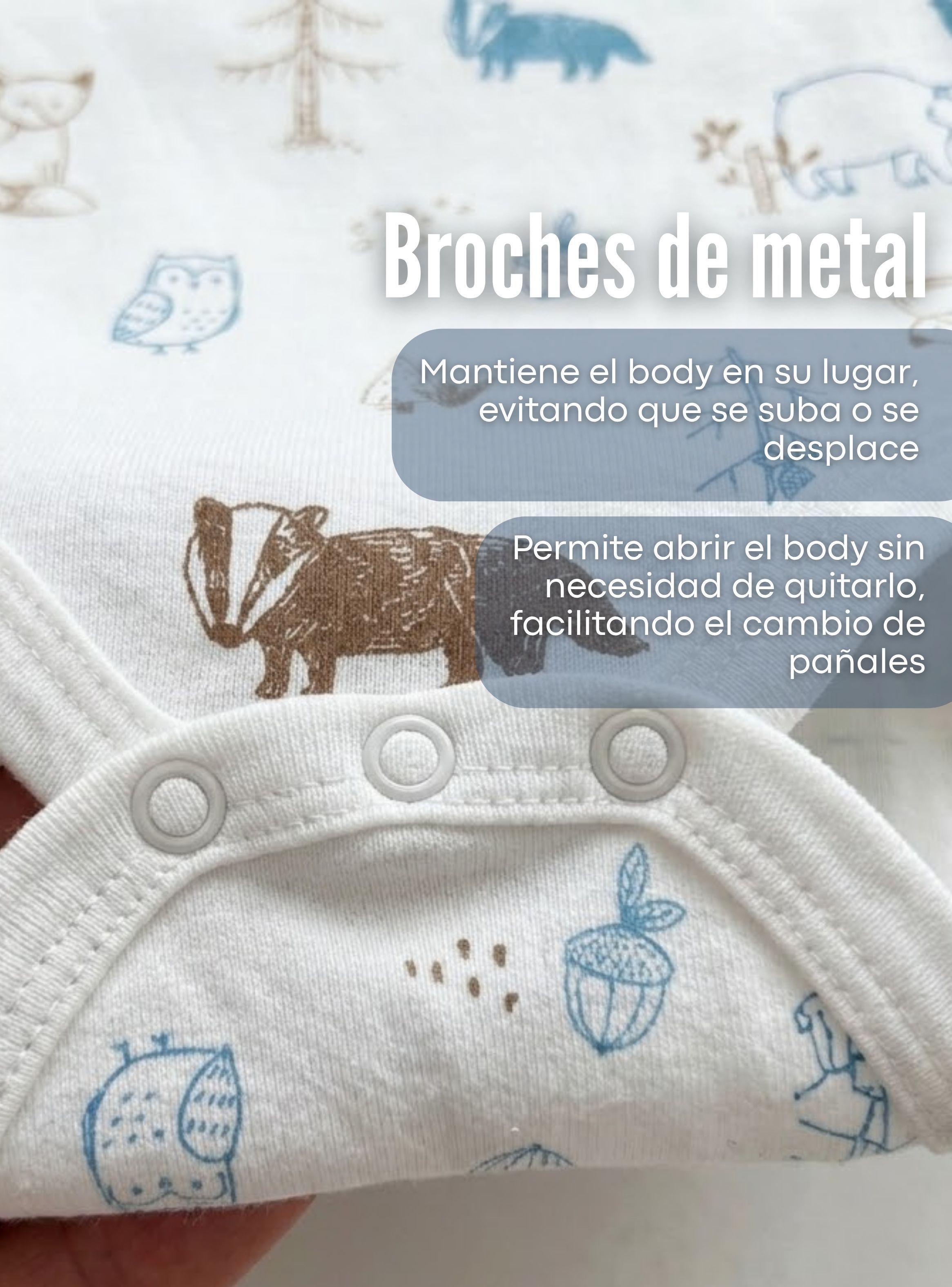 Pack 4 Bodys Manga Larga 100% Algodón Tedmimak Aventure Nature Bebé Niño-7