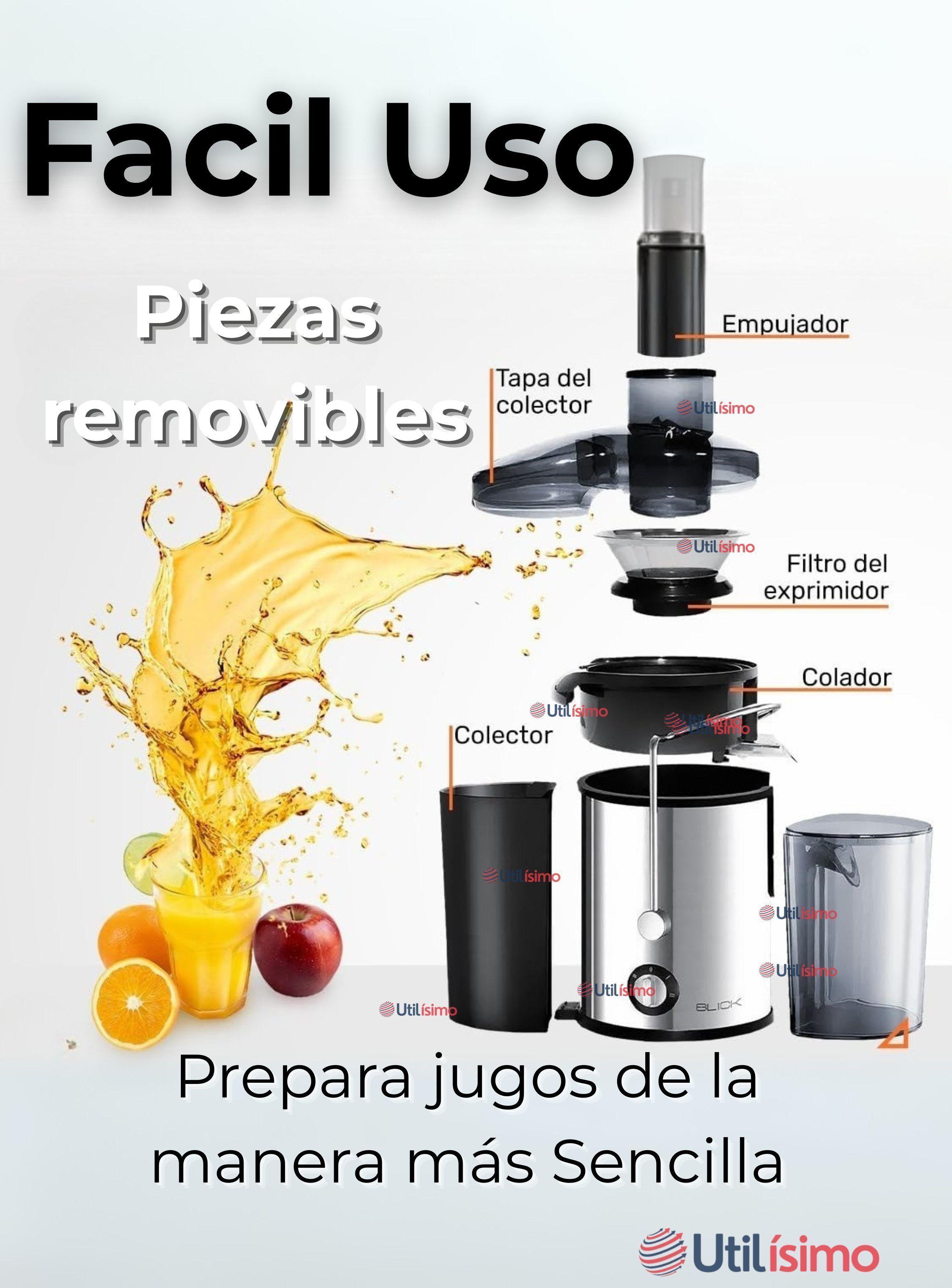Extractor Exprimidor de Jugos Eléctrico 1000W de Potencia Frutas y Verduras-6