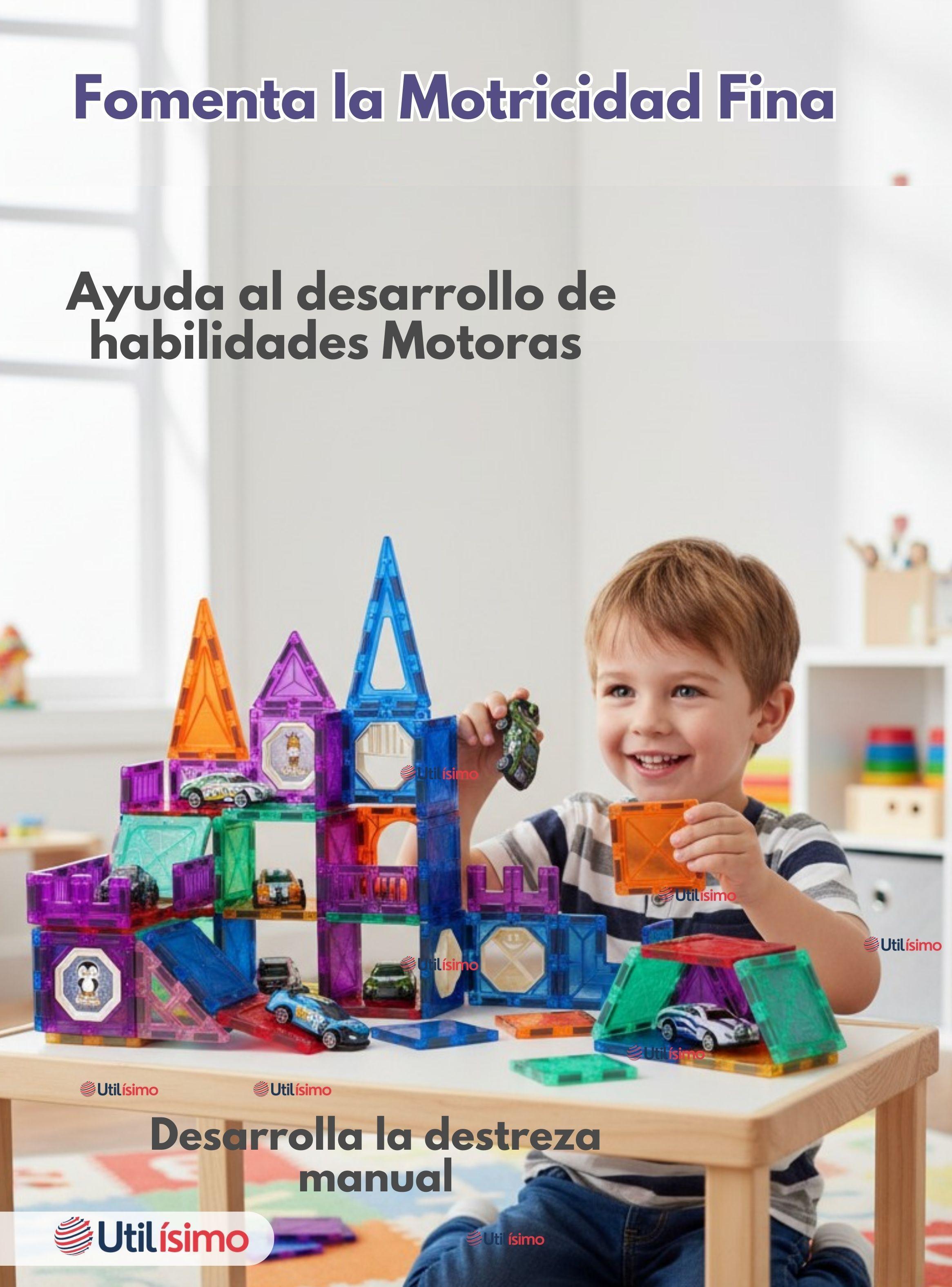 Juego Bloques De Construcción Magnéticos 3D para Niño o Niña de 66 Piezas -4