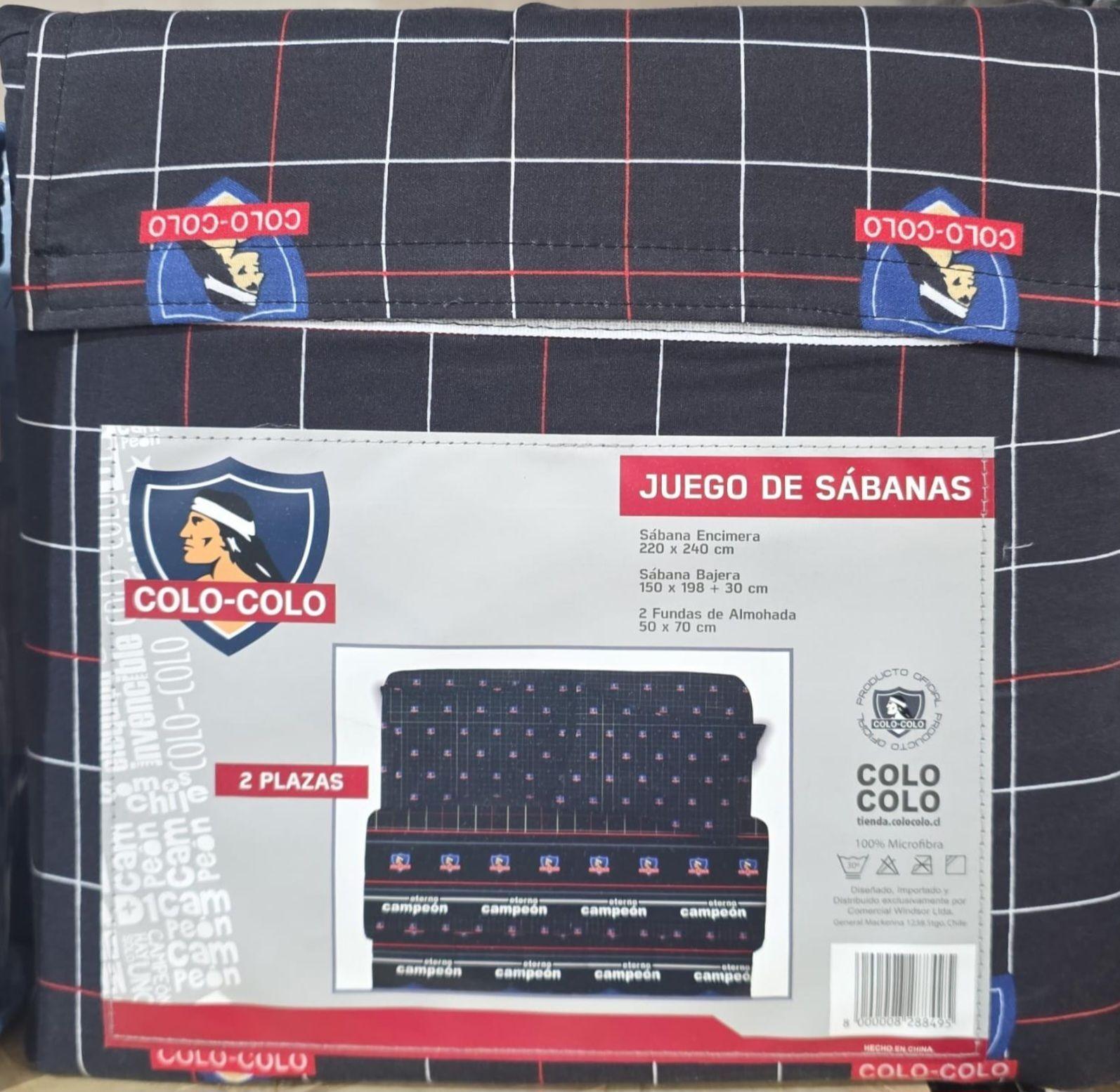 Juego de sábanas Colo Colo 2 plazas-1