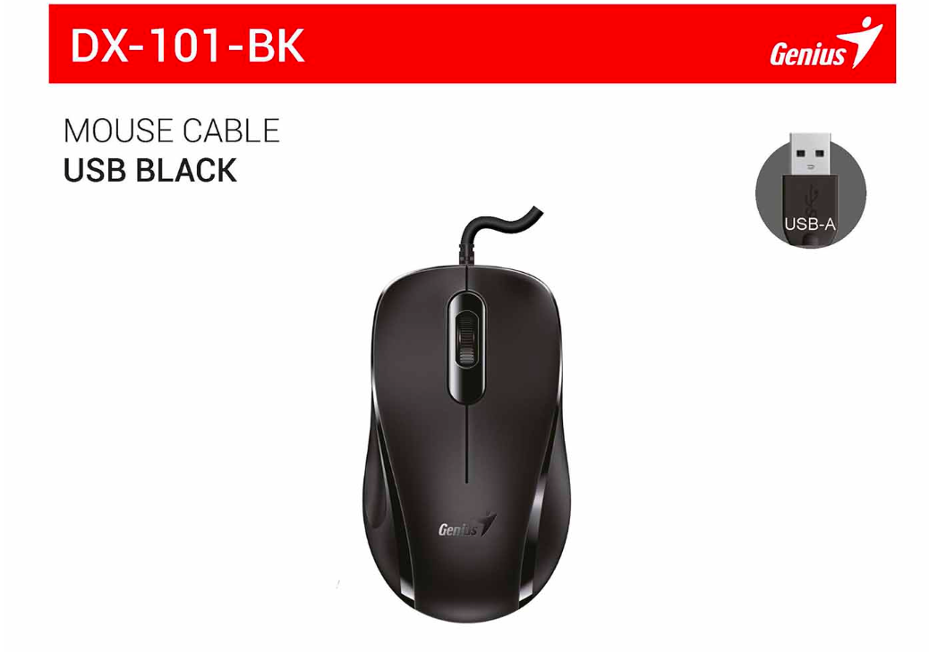 Mouse Genius optico Usb Dx 101 Negro-4