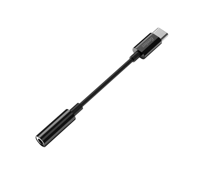 GENIUS AUDIO ADAPTOR CABLE JACK 3 5mm to PLUG TYPE C ACCC100 BK-3