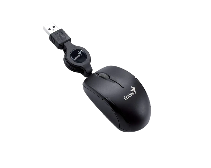 Mouse Mini Genius Micro Traveler V2 Negro Usb Retr ctil Para Windows Y Mac-2