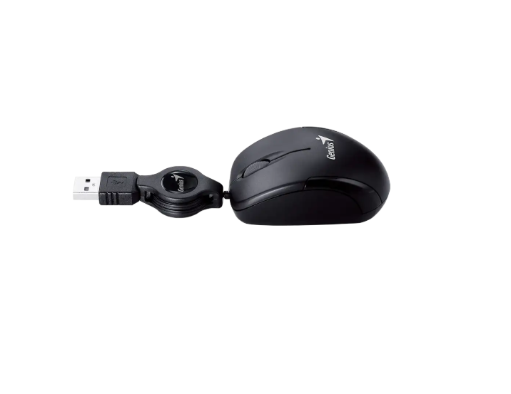 Mouse Mini Genius Micro Traveler V2 Negro Usb Retr ctil Para Windows Y Mac-3