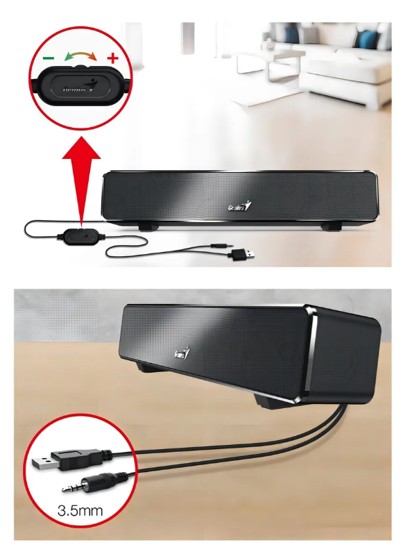 GENIUS SOUNDBAR MULTIMEDIA USB SOUNDBAR 100-4