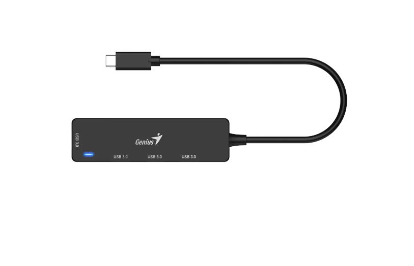GENIUS HUB 4 in 1 PLUG TYPE C to JACK USB 3 0 UH 400 BK-1