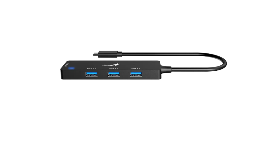 GENIUS HUB 4 in 1 PLUG TYPE C to JACK USB 3 0 UH 400 BK-2