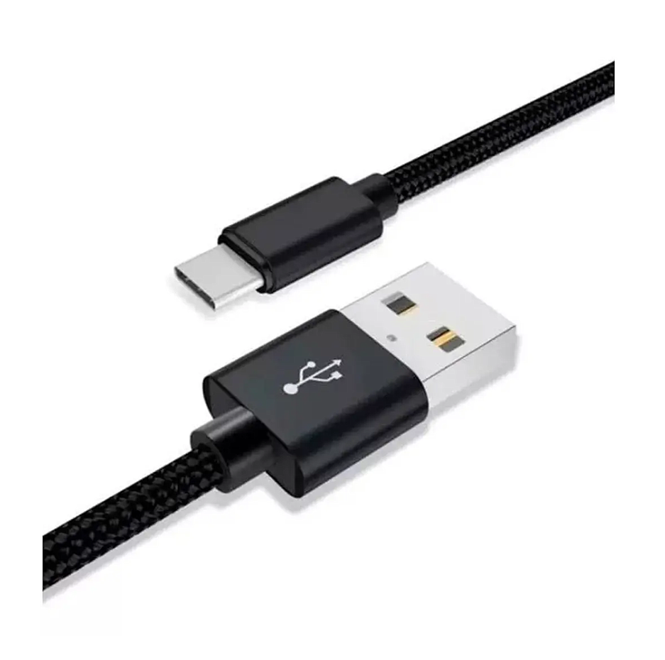 Cable Usb Tipo C Carga R pida 2 4a Type C 1mt Negro-0