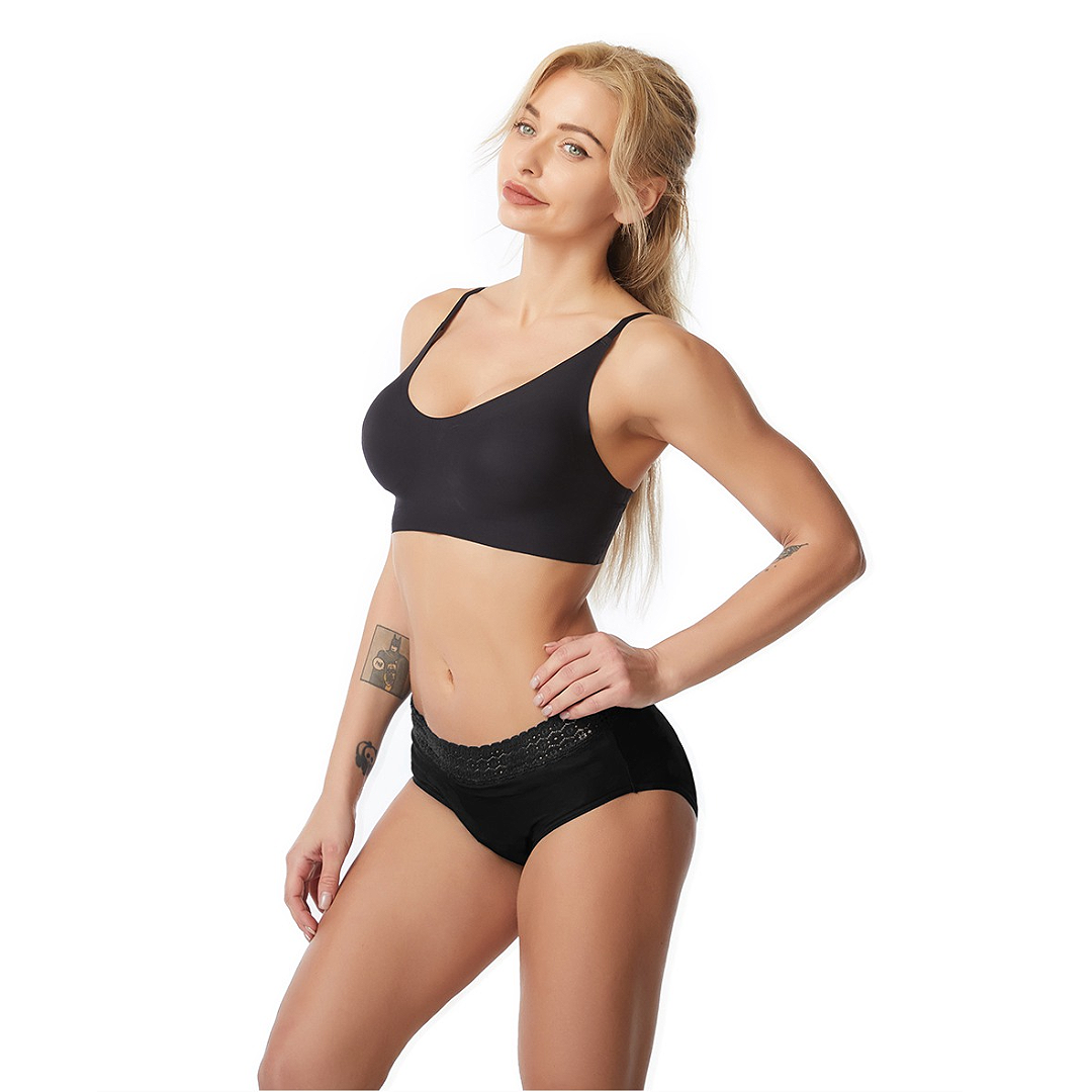 Calzón Menstrual Absorbente Cintura Baja 4 Capas Antibacterial | Modelo 9816-2