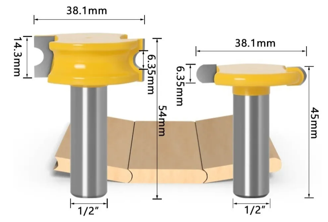 Set Fresas Vástago 1/2 Para Hacer Tinajas De Madera - Canoas-2