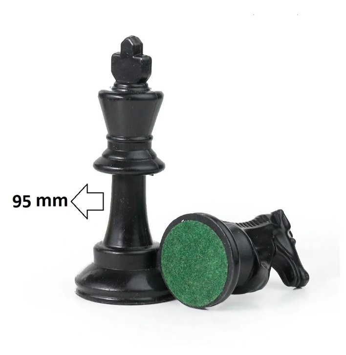 Ajedrez Profesional Tablero 51x51 Cm Y 34 Piezas Rey 95mm-3