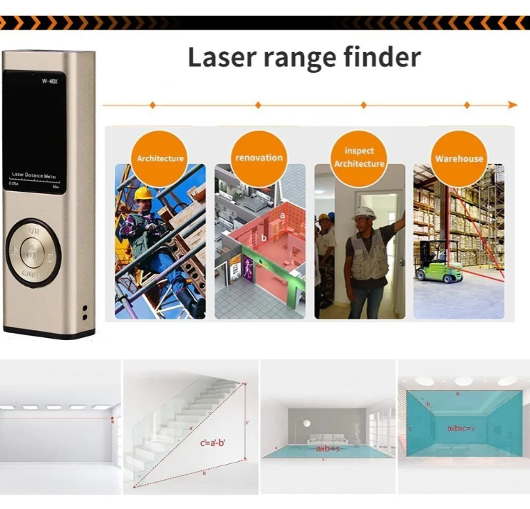 Medidor Distancia (telémetro) Láser 80 Mt-6