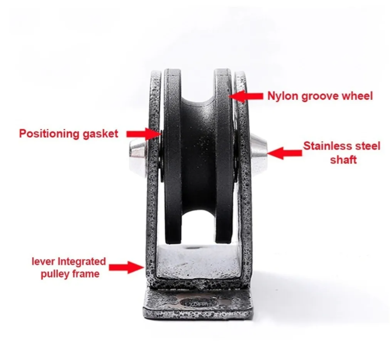 Polea Fija Silenciosa Fitness Gym Ruedas Acero-4