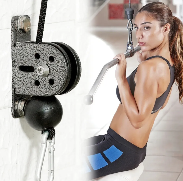 Polea Fija Silenciosa Fitness Gym Ruedas Acero-5