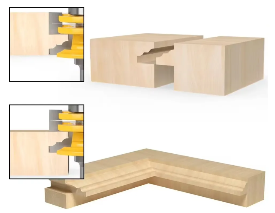 Fresa Madera Marco Ventana Puerta Para Vidrio Vástago 8 Mm-3