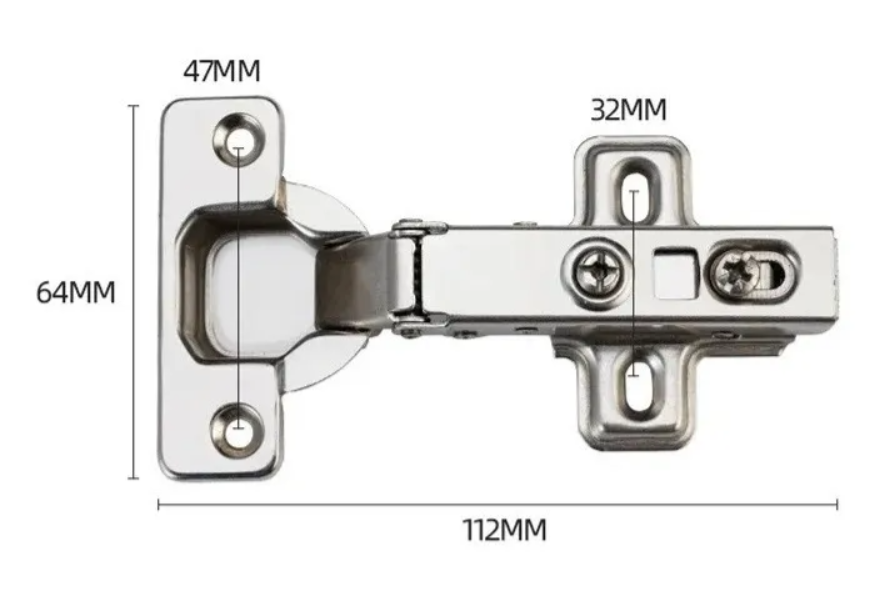 Set 10 Bisagras Rectas Para Cierre Suave De 35 Mm-4