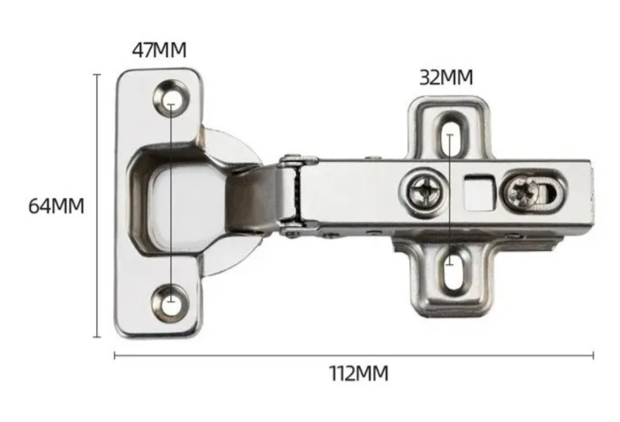 Set 10 Bisagras Rectas Para Cierre Suave De 35 Mm-2