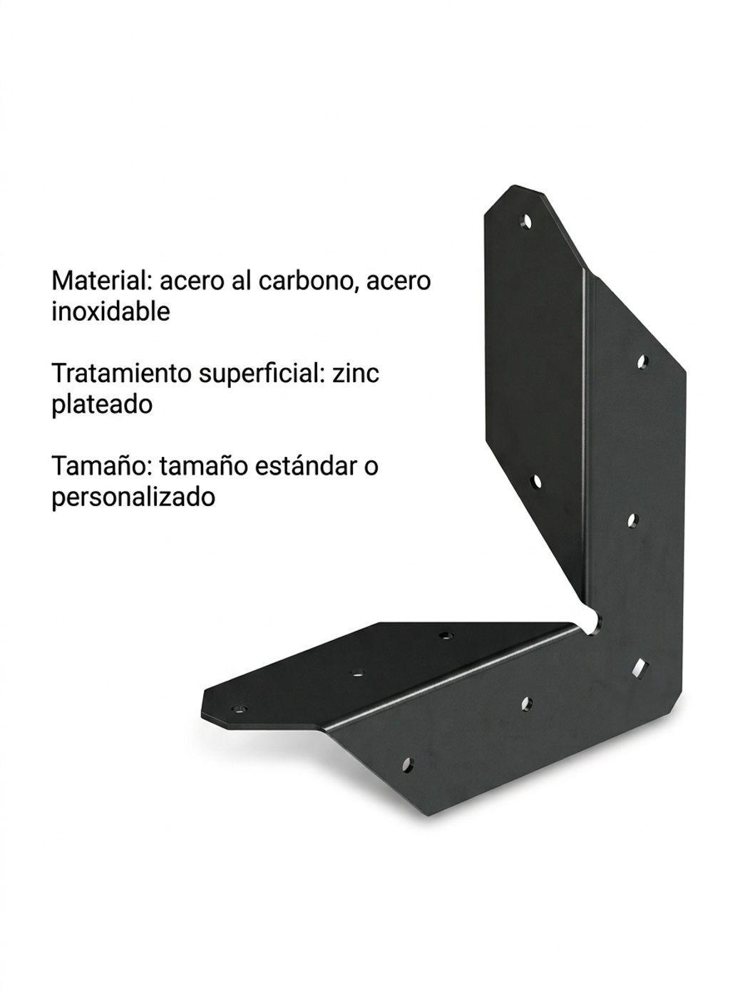 5 Soportes En L Conector De Metal Union Madera De 2 Partes-4