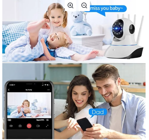 Camara Ip Wifi Hd Motorizada Audio Vision Nocturna 360° Blanco-4