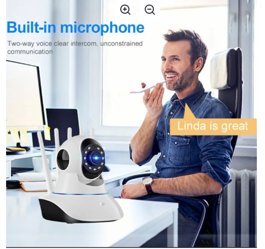 Camara Ip Wifi Hd Motorizada Audio Vision Nocturna 360° Blanco-6