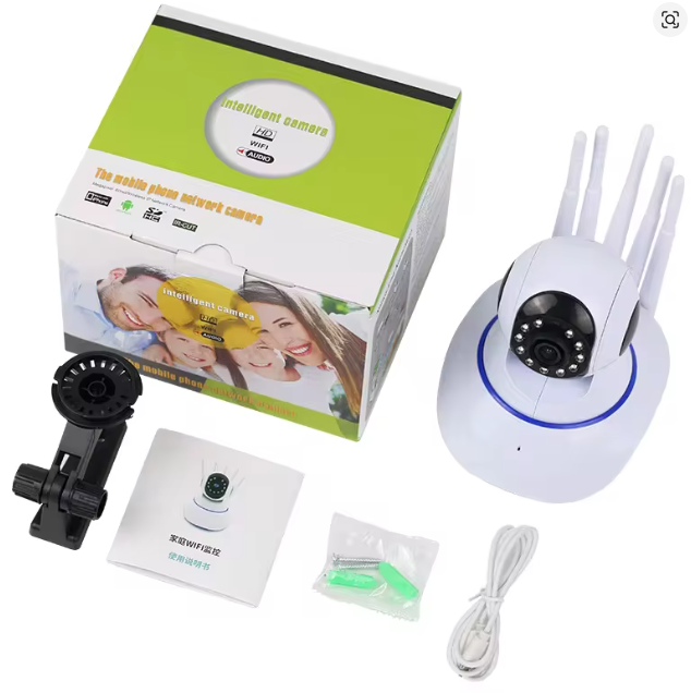 Camara Ip Wifi Hd Motorizada Audio Vision Nocturna 360° Blanco-7
