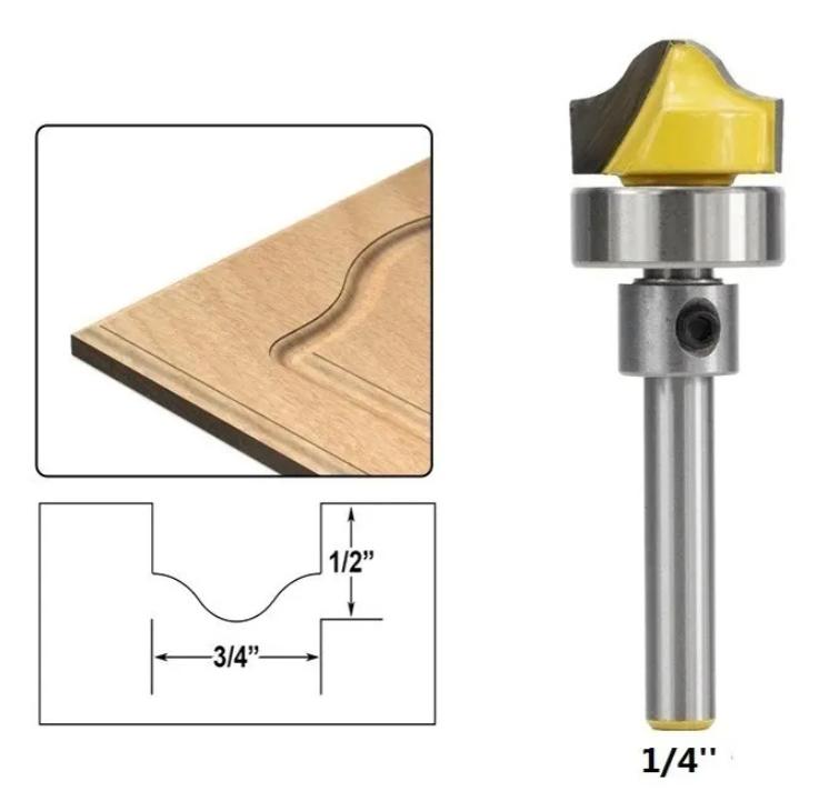 Fresa 1/4 Pulgada Router Bit-c3 Carburo Con Punta-k-2