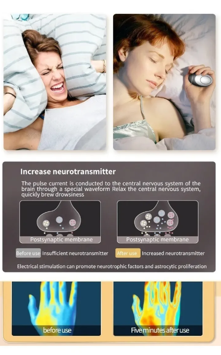 Máquina De Ayuda Para Dormir, Inductor De Sueño. Recargable, Blanco-5