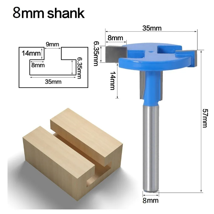Fresa De 8 Mm Tipo T-4