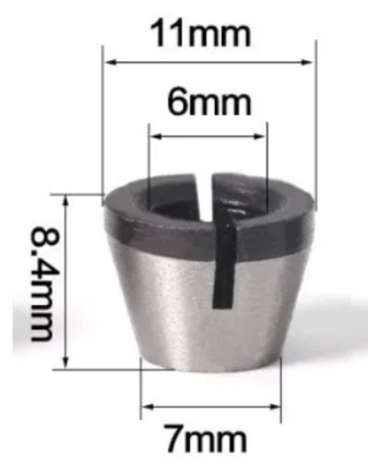 Set De 3 Adaptadores De Fresa Para 1/4 Pulgada, 6 Y 8 Mm-3