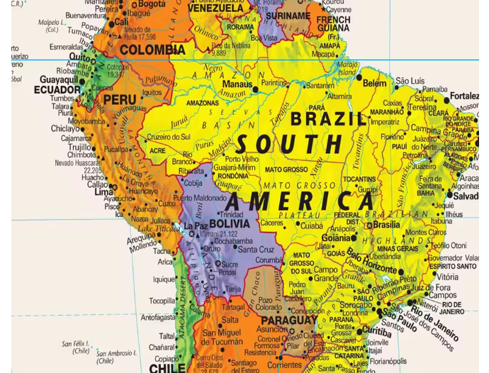 Mapa Mundi (100 X 70 Cm) Colorido-2