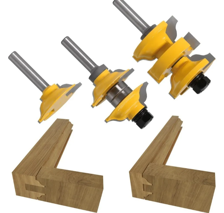 3 Fresas 8 Mm Para Puerta Fresadora Madera-3
