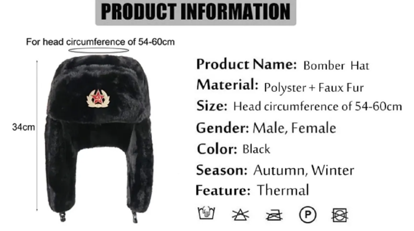 Gorro Ruso Ushanka Suave Piel Sintética-2