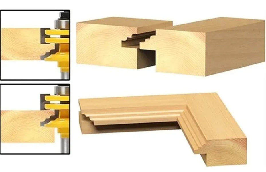 Fresa Madera Marco Ventana Puerta Para Vidrio Vástago 1/2-3