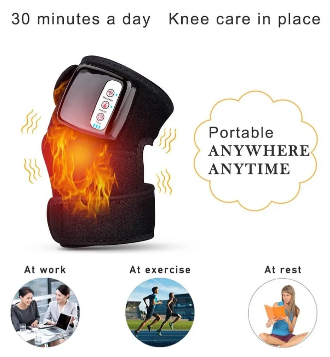 Masajeador Electrico Rodilla/codo Calor Vibraciòn Infrarojo-4