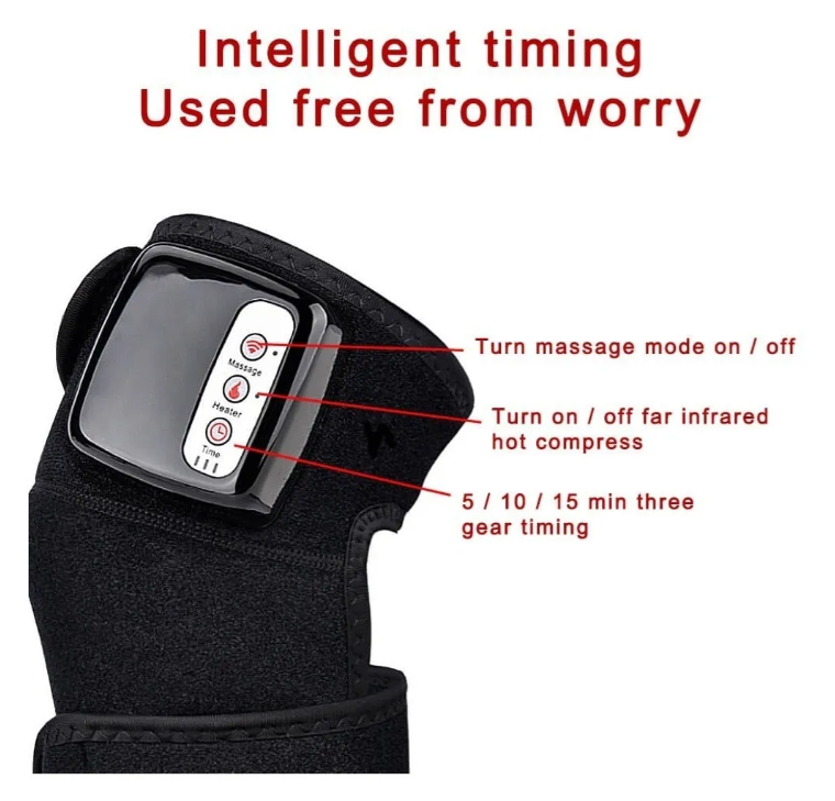 Masajeador Electrico Rodilla/codo Calor Vibraciòn Infrarojo-6