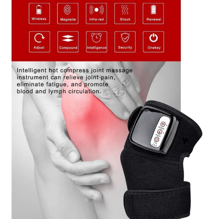 Masajeador Electrico Rodilla/codo Calor Vibraciòn Infrarojo-7