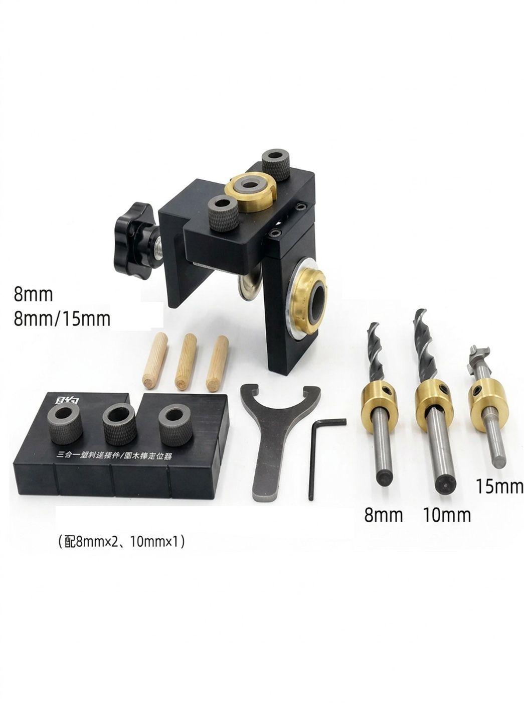 Guía De Taladro Para Tarugos Y Tornillos Mini Fix 3 En 1-1