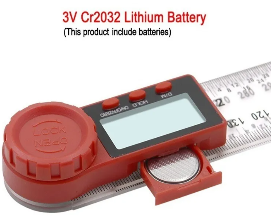 0-300 Mm Regla Digital Ángulo Lcd Electrónico Goniómetro-3