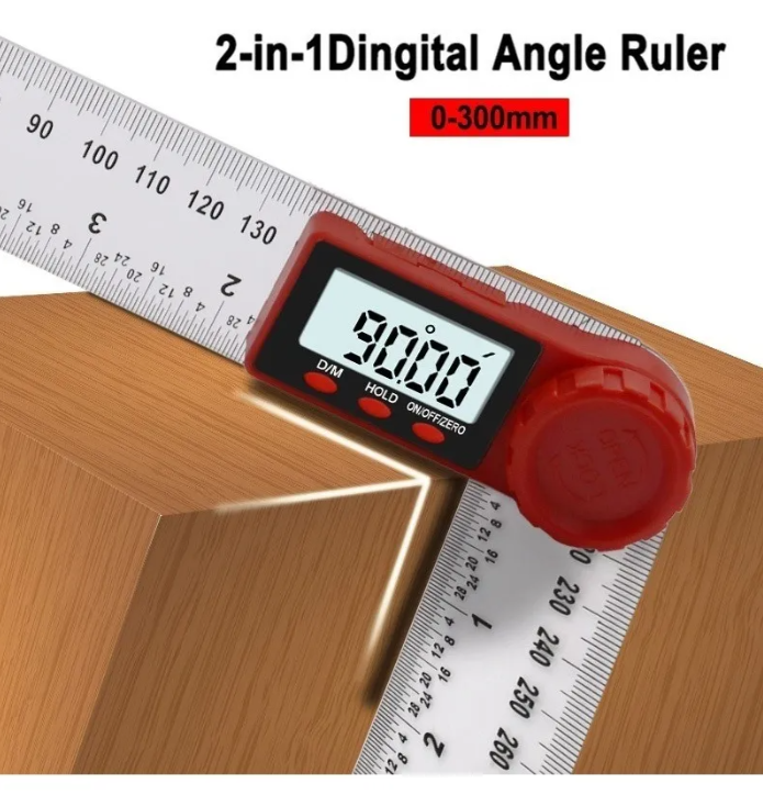 0-300 Mm Regla Digital Ángulo Lcd Electrónico Goniómetro-5