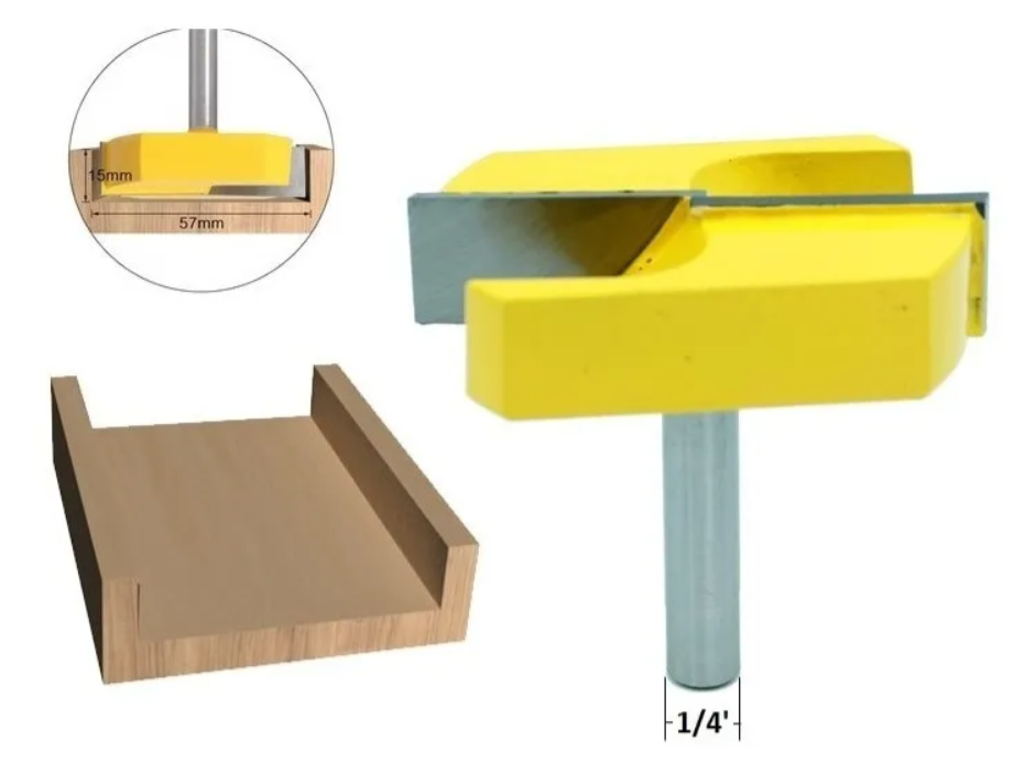 Fresa De Ranura Y Raspado De Vástago 1/4 Pulgada-2