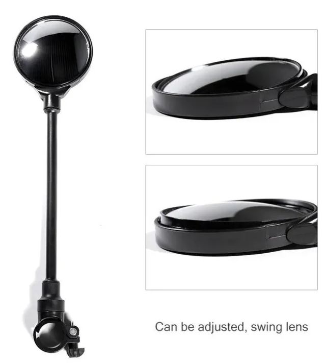 Espejo Retrovisor Bicicleta Convexo Rotación Ajustable 38 Cm-2