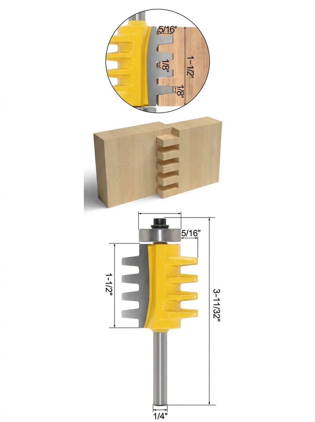 Fresas Toma 1/2 Para Makita Router Grande Finger Tupi-2