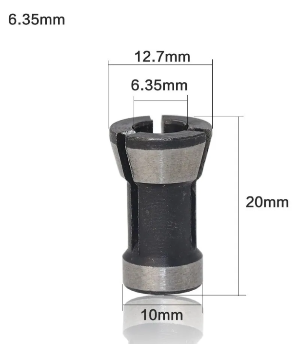 3 Adaptadores De Fresa Para 1/4 Pulgada, 6 Y 8 Mm-3