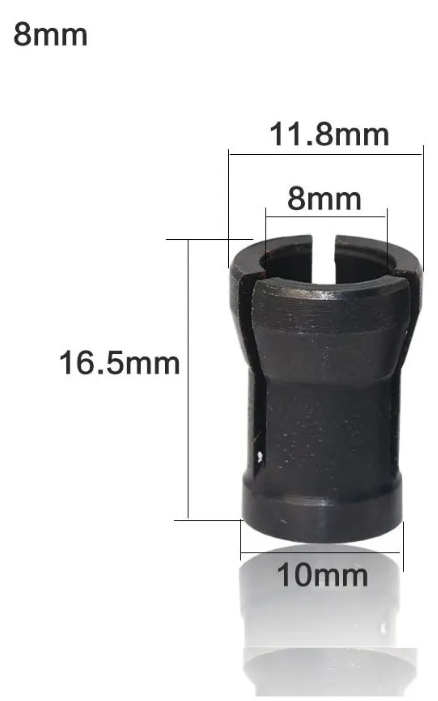 3 Adaptadores De Fresa Para 1/4 Pulgada, 6 Y 8 Mm-5