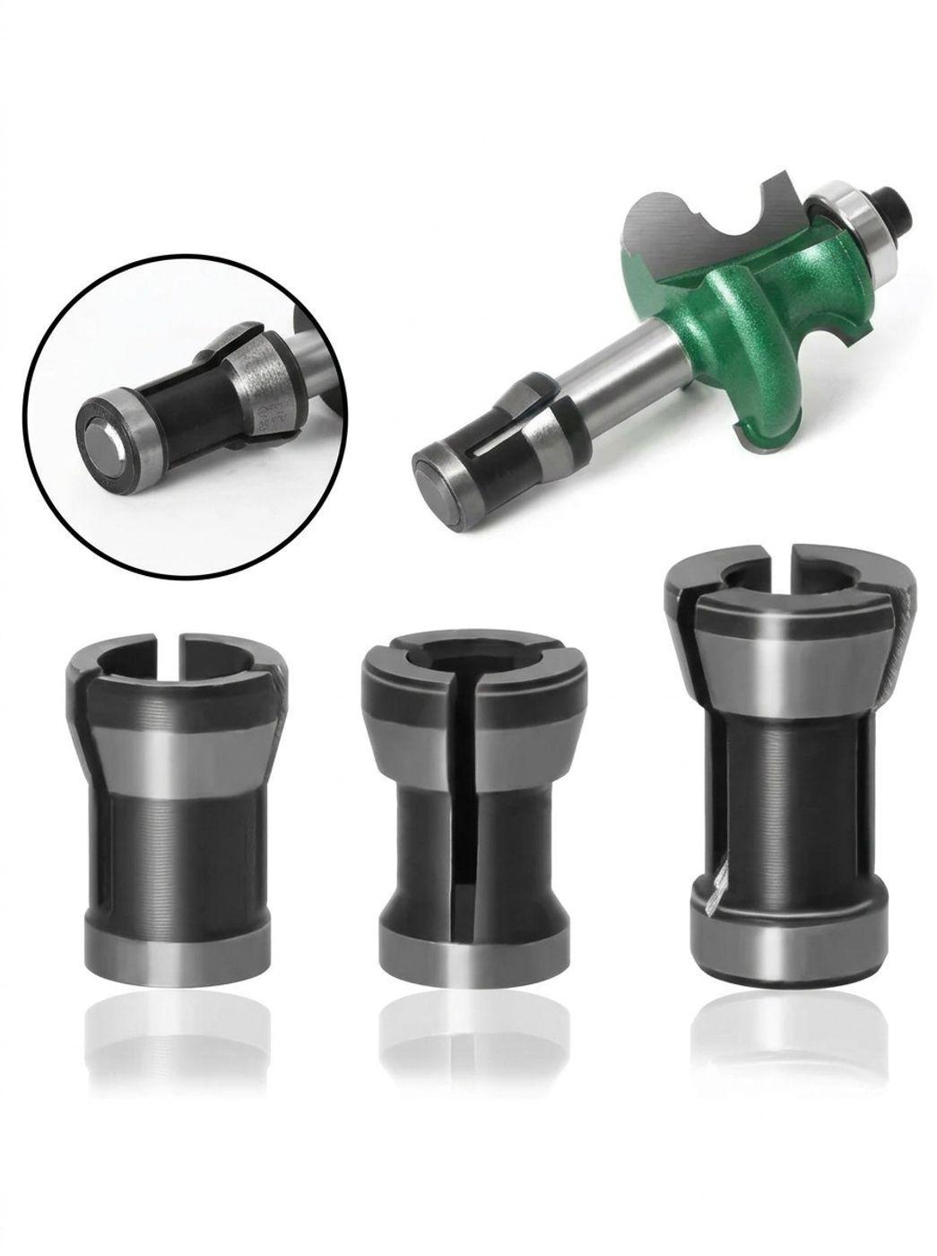 3 Adaptadores De Fresa Para 1/4 Pulgada, 6 Y 8 Mm-0